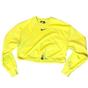 Lime Green Nike Crop Sweater